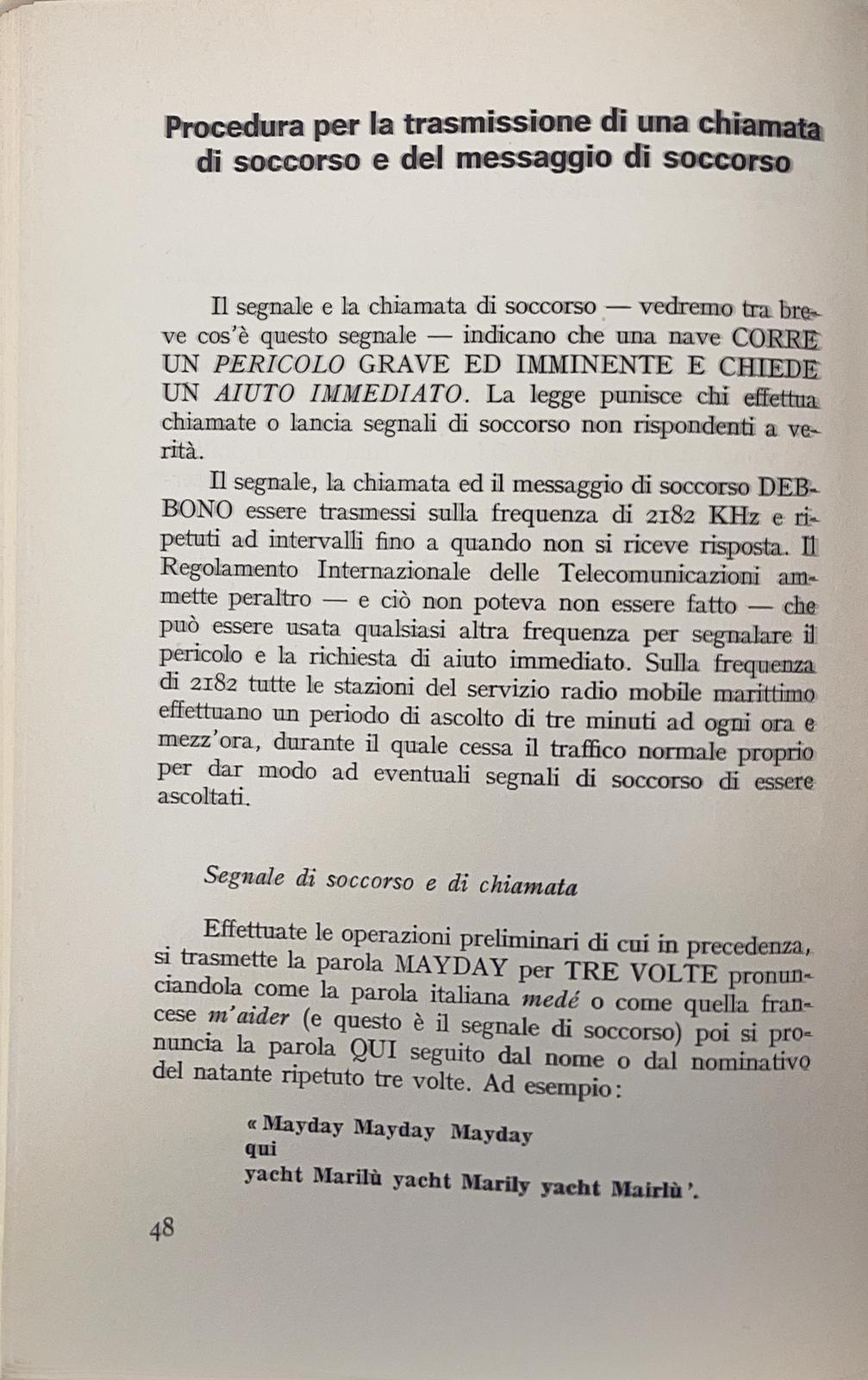 Il radiotelefono di bordo