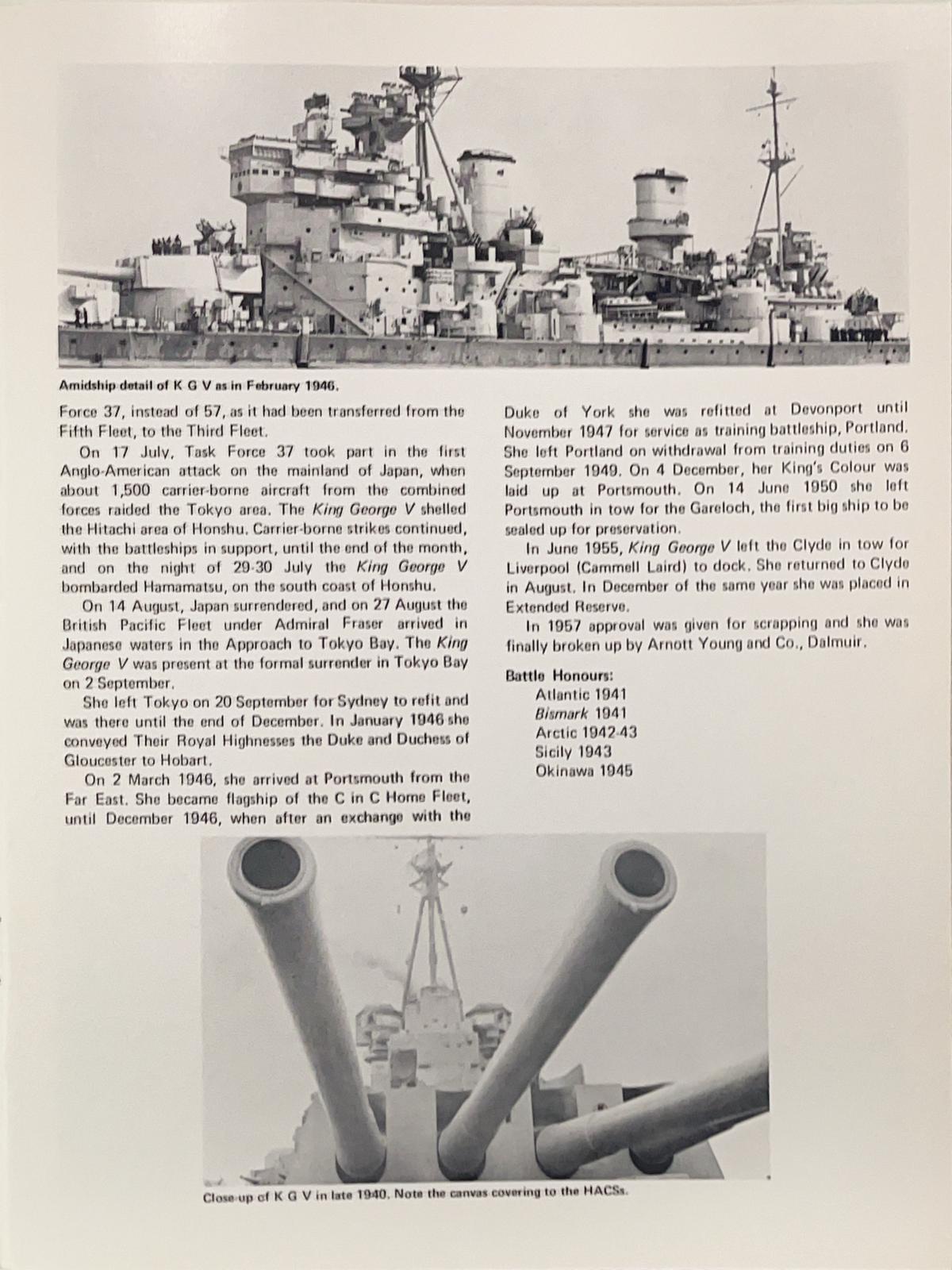 King George the Fifth Class Battleships