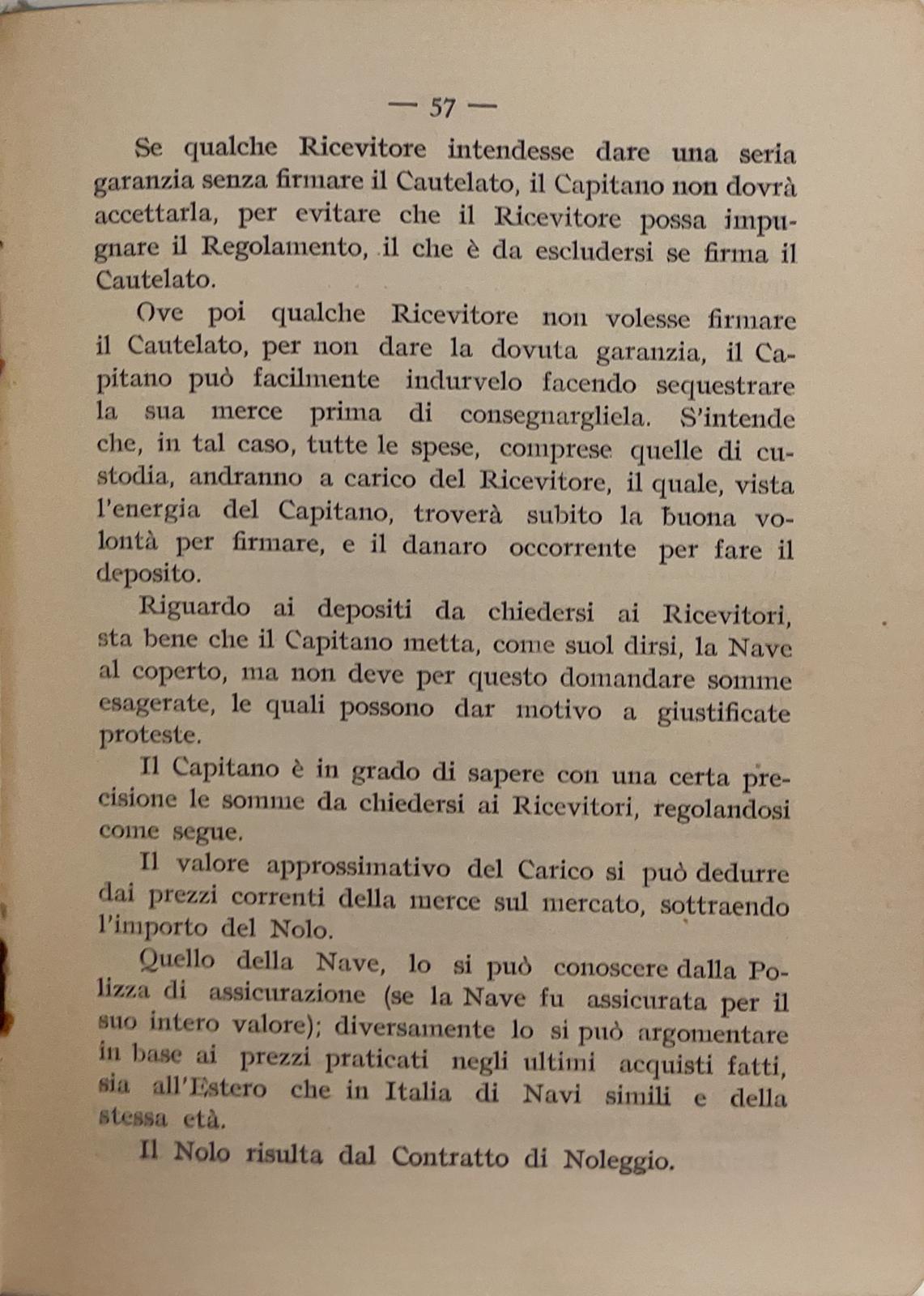 Norme e consigli pratici ai capitani della marina mercantile