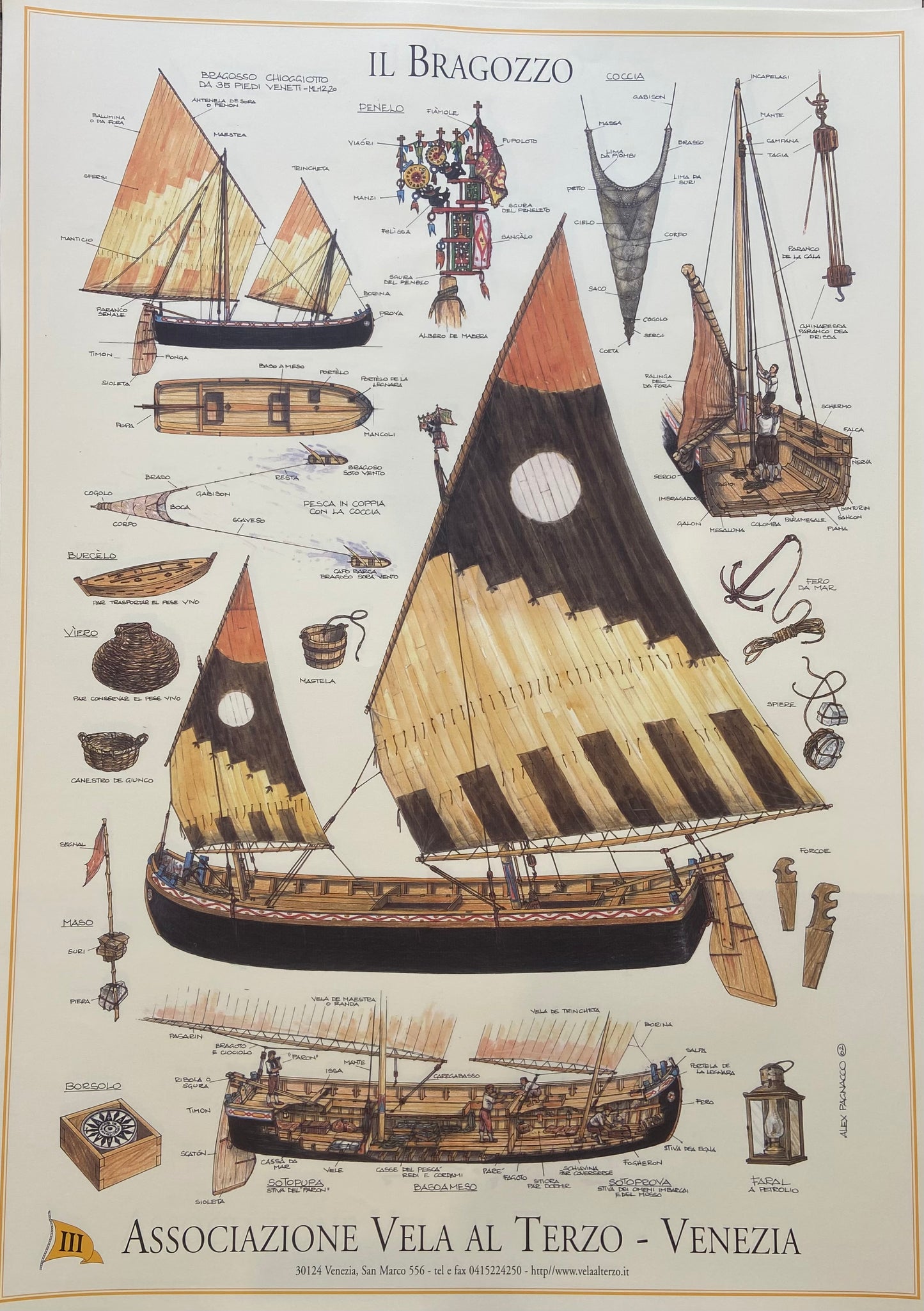 Poster barche tradizionali veneziane