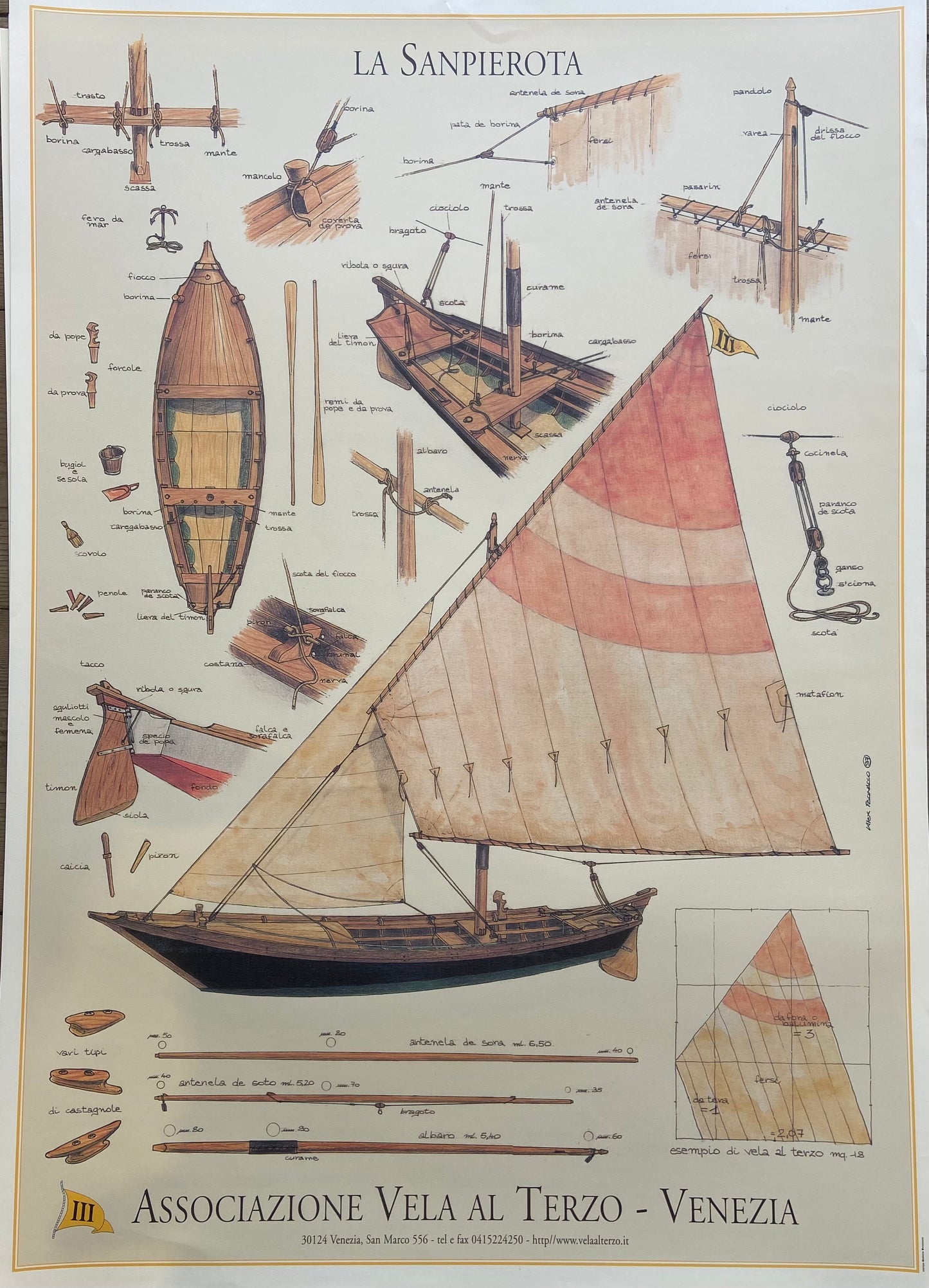Poster barche tradizionali veneziane