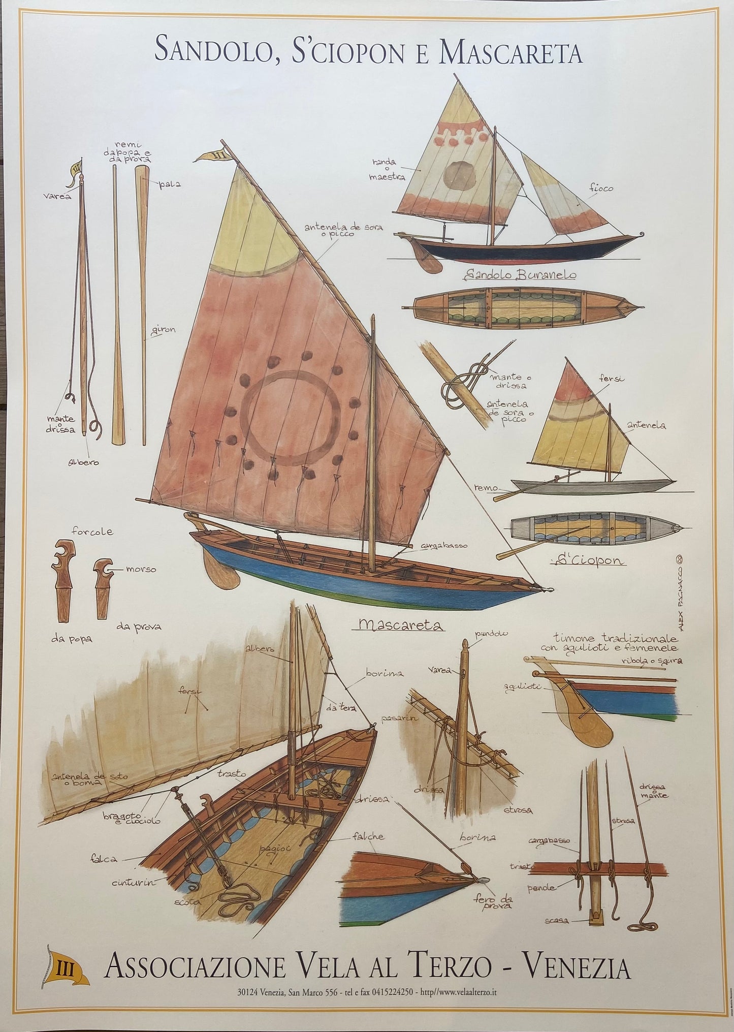 Poster barche tradizionali veneziane