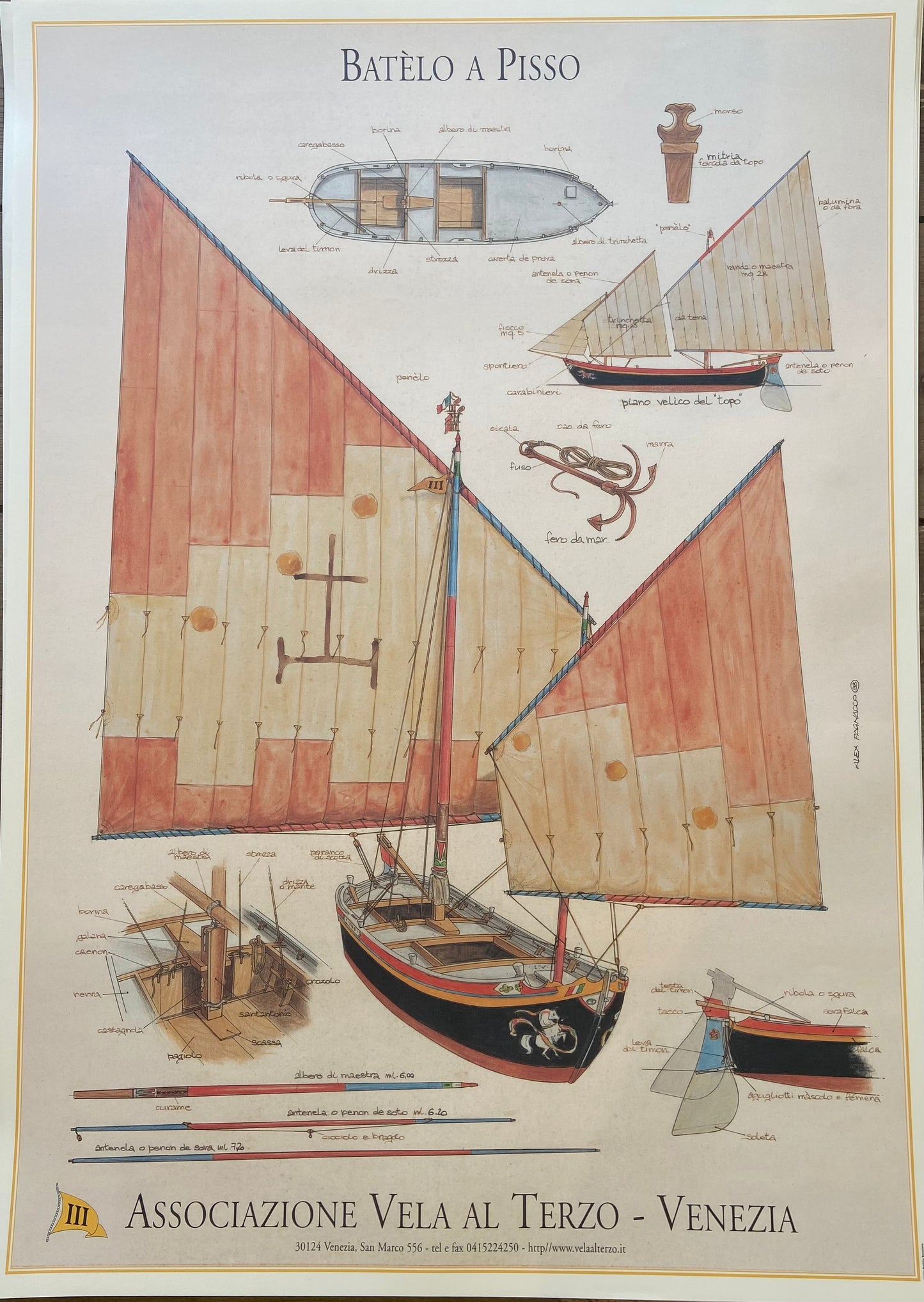 Poster barche tradizionali veneziane