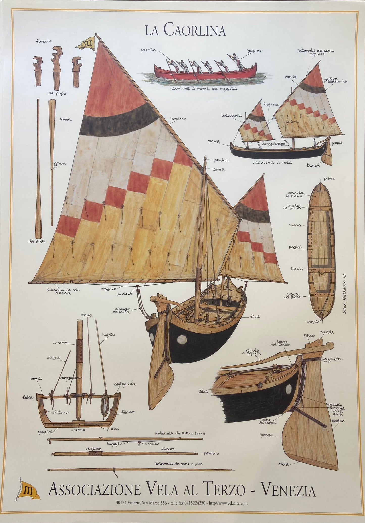 Poster barche tradizionali veneziane