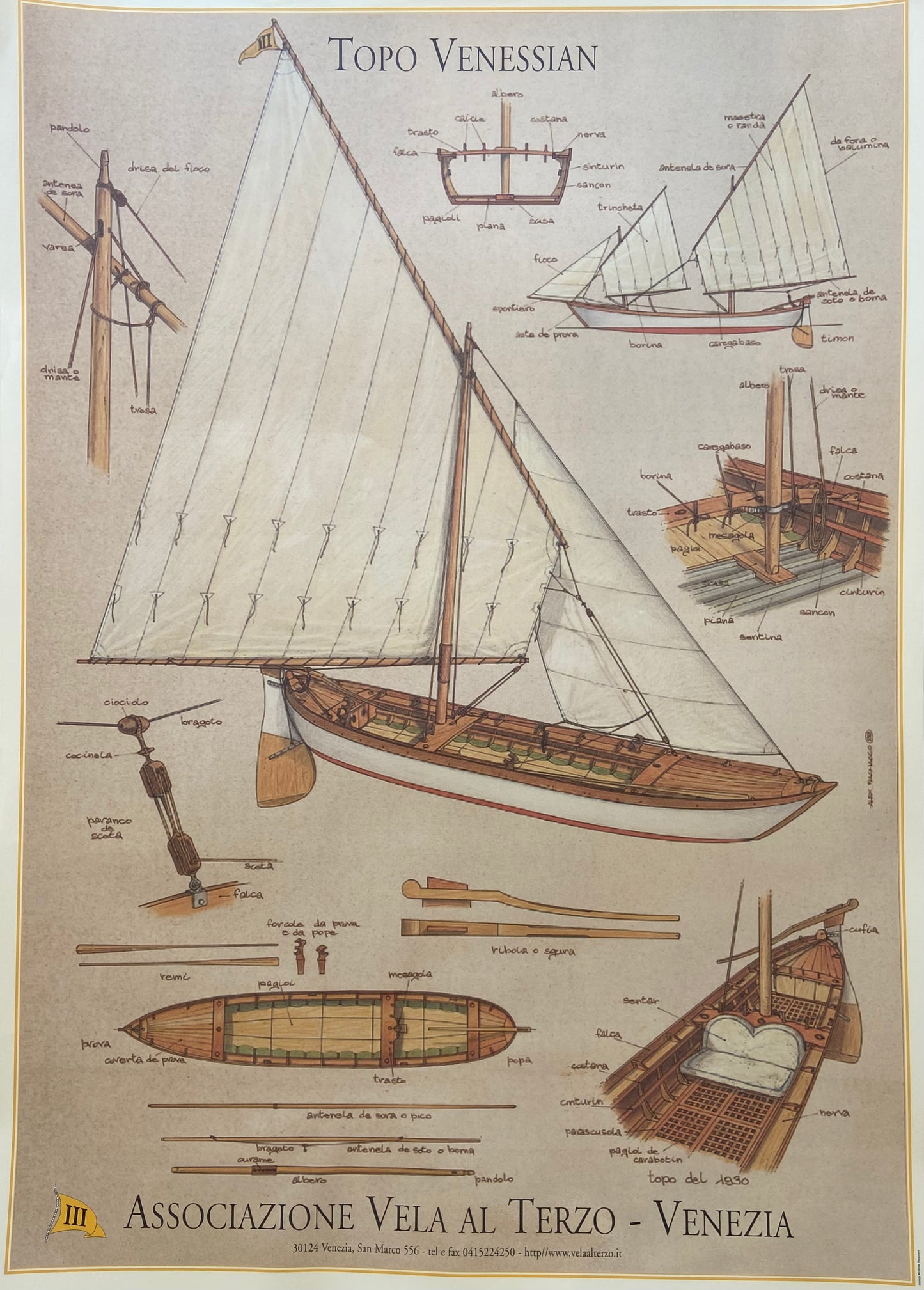 Poster barche tradizionali veneziane