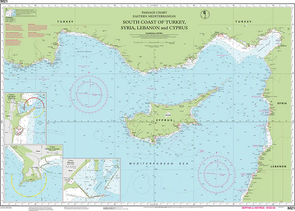 South coast of turkey, syria, lebanon and cyprus - M21