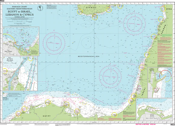 Egypt to Israel, Lebanon and Cyprus - M22