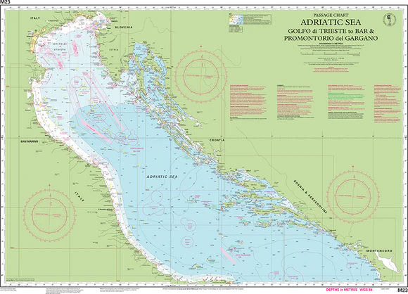 Adriatic sea passage chart - M23