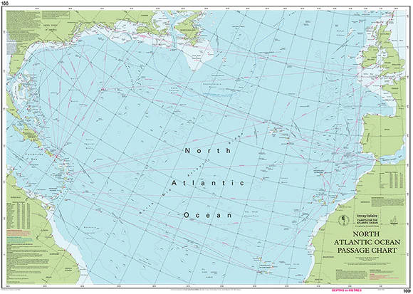 North Atlantic Ocean Passage Chart - 100