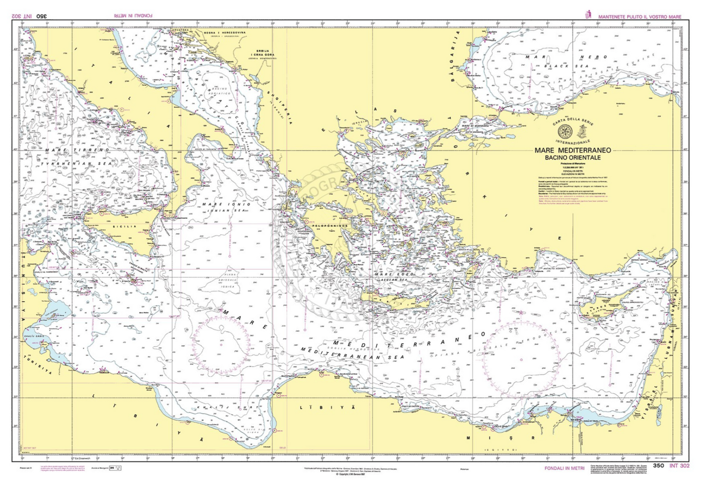 Mare Mediterraneo - Bacino Orientale - 350