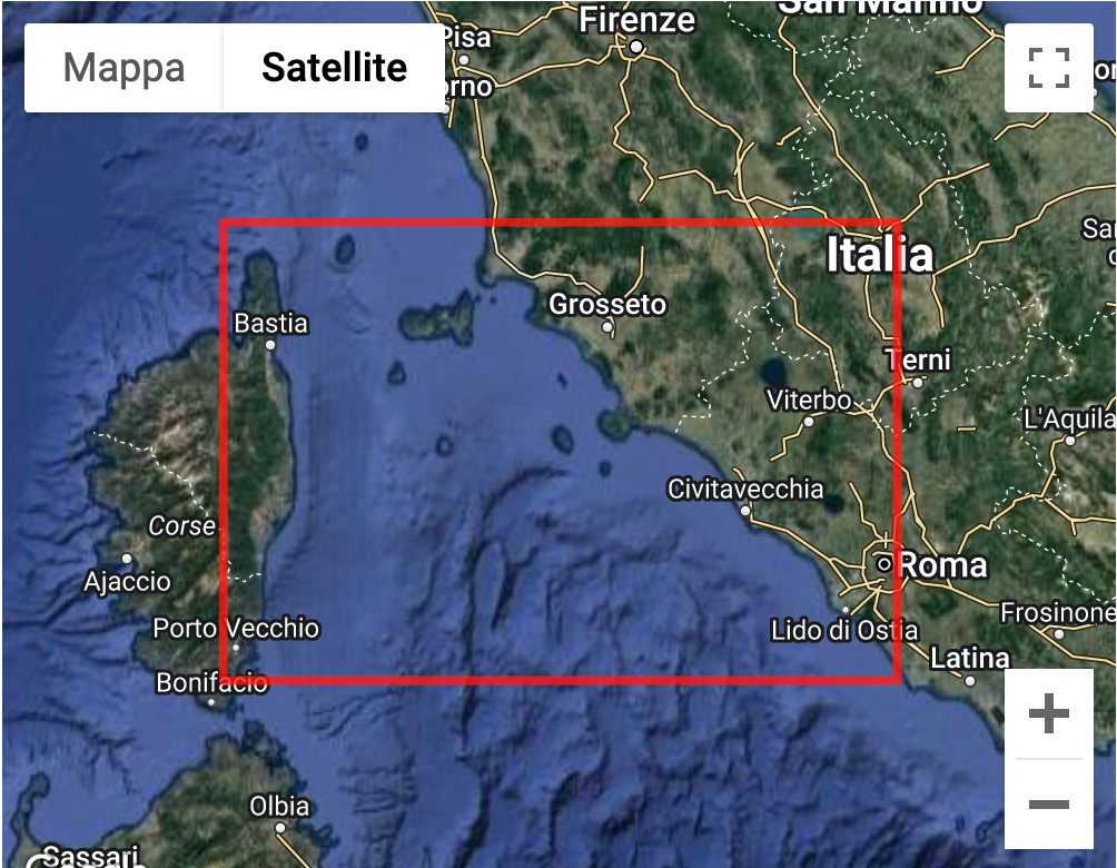 913/D Da Piombino a Fiumicino costa orientale della Corsica