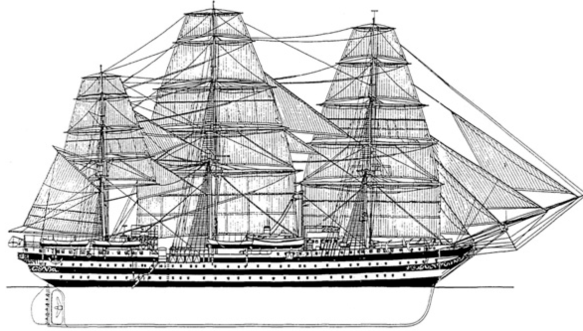 Amerigo vespucci - piani per modellismo