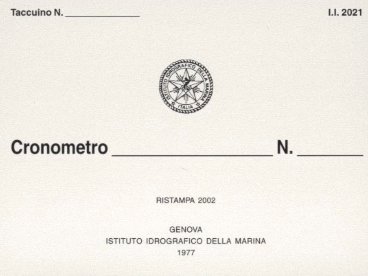 Taccuino cronometri