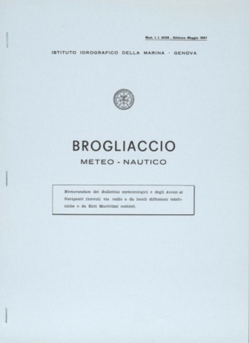 Brogliaccio meteo nautico