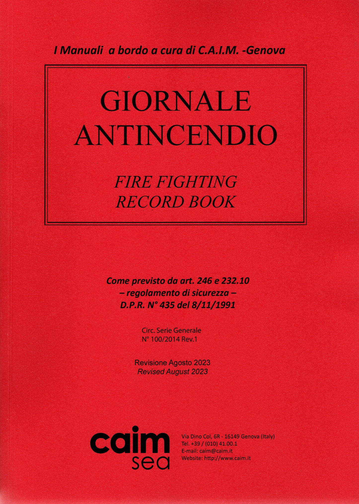 Registro antincendio