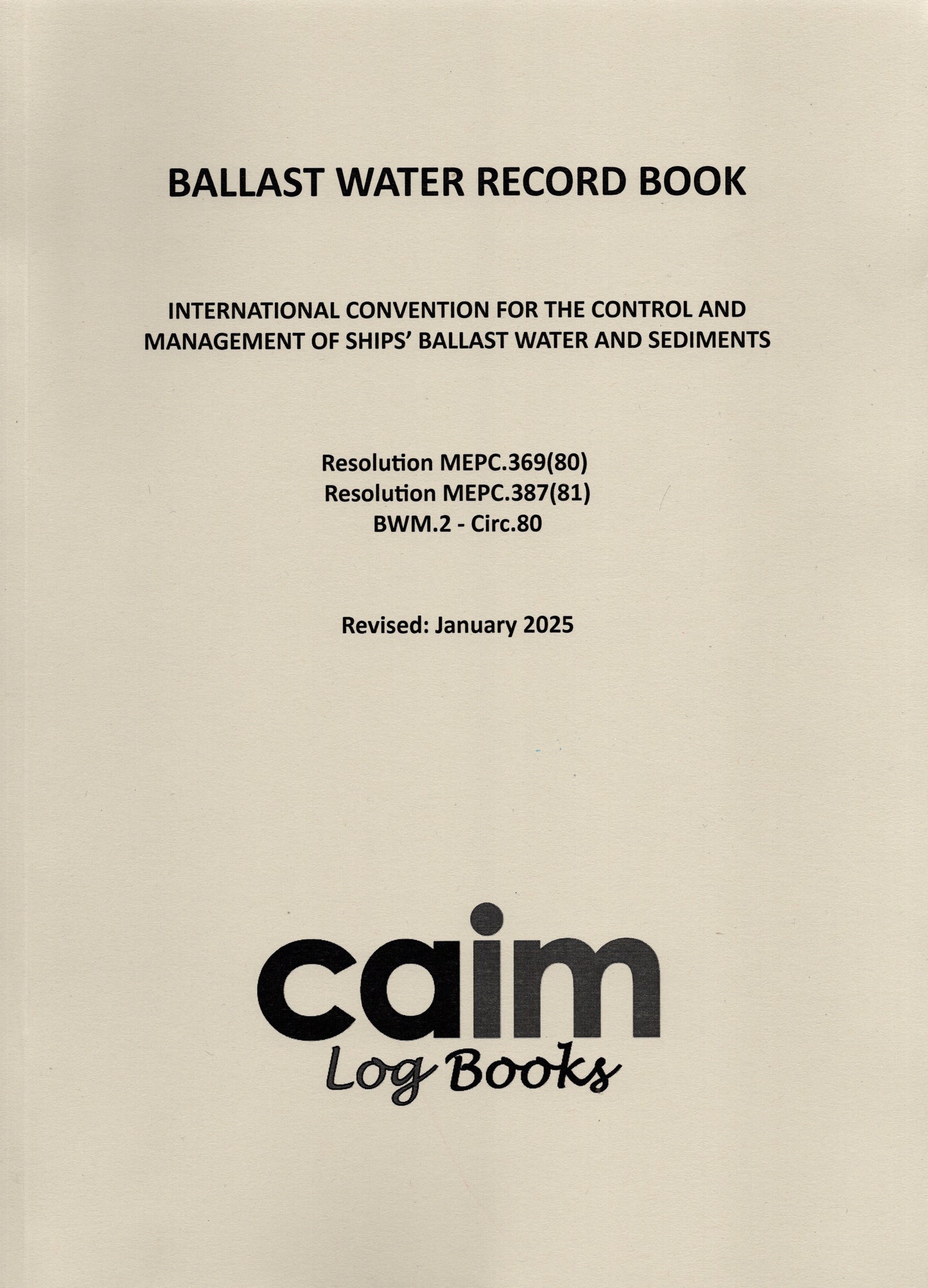 Registro ballast water record - uk