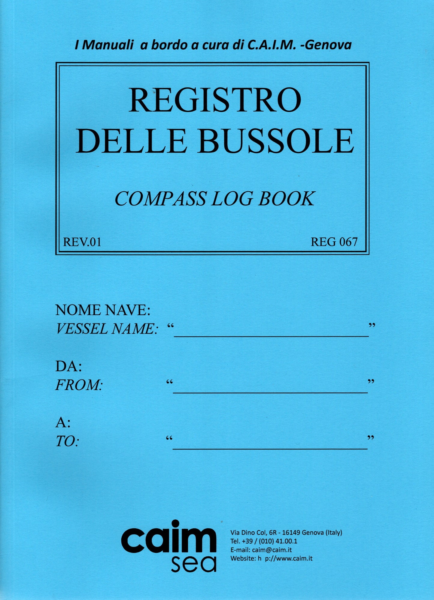 Registro delle bussole - compass log book