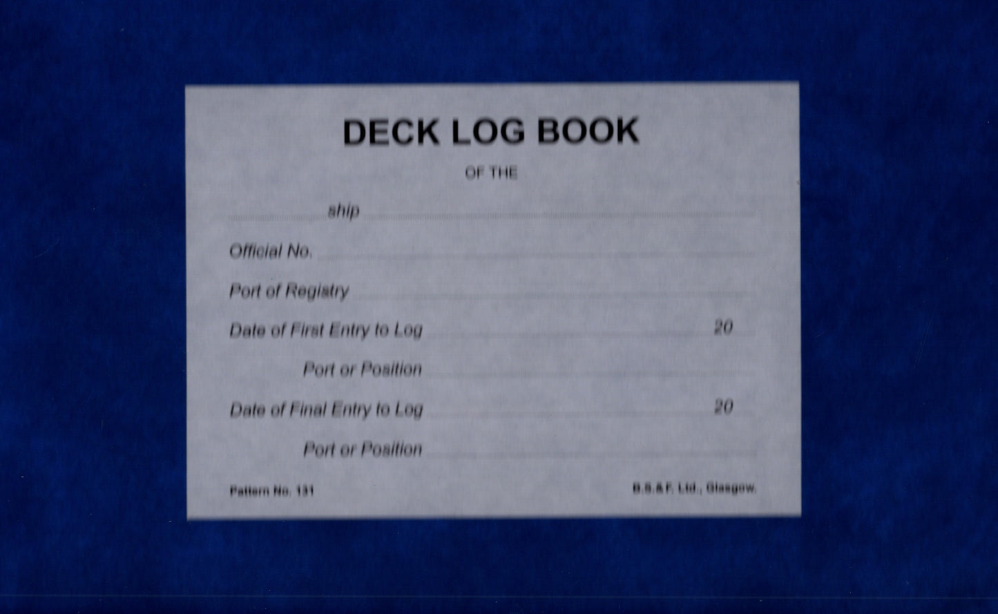 Deck log book