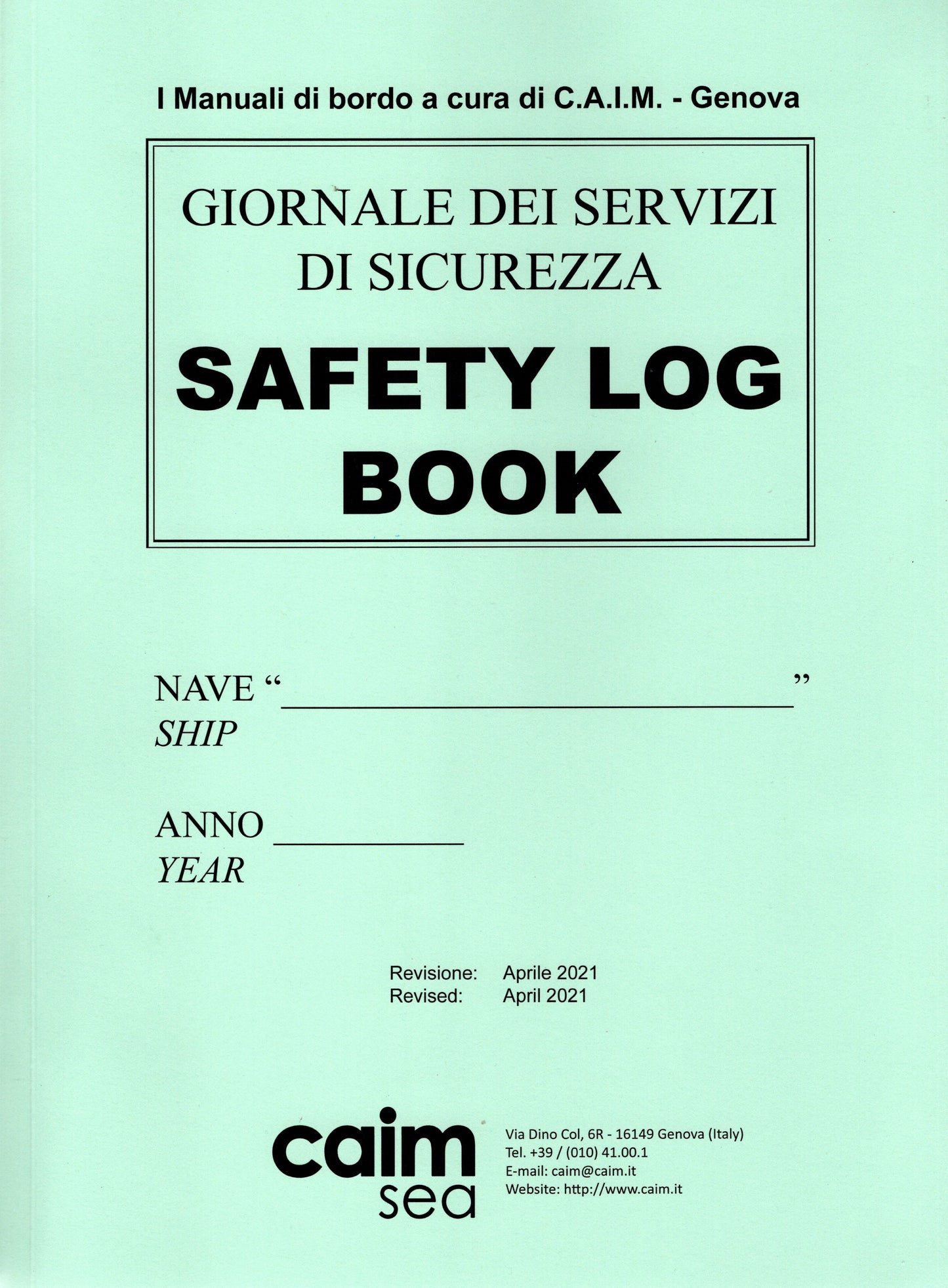 Registro Safety logbook