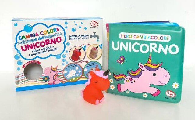 Cambia colore nell’acqua del bagnetto! Unicorno