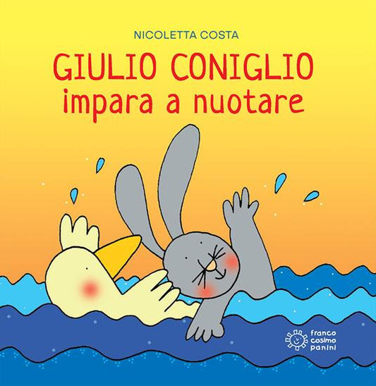 Giulio coniglio impara a nuotare