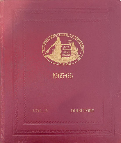 Register book 1965-66 volume IV DIRECTORY