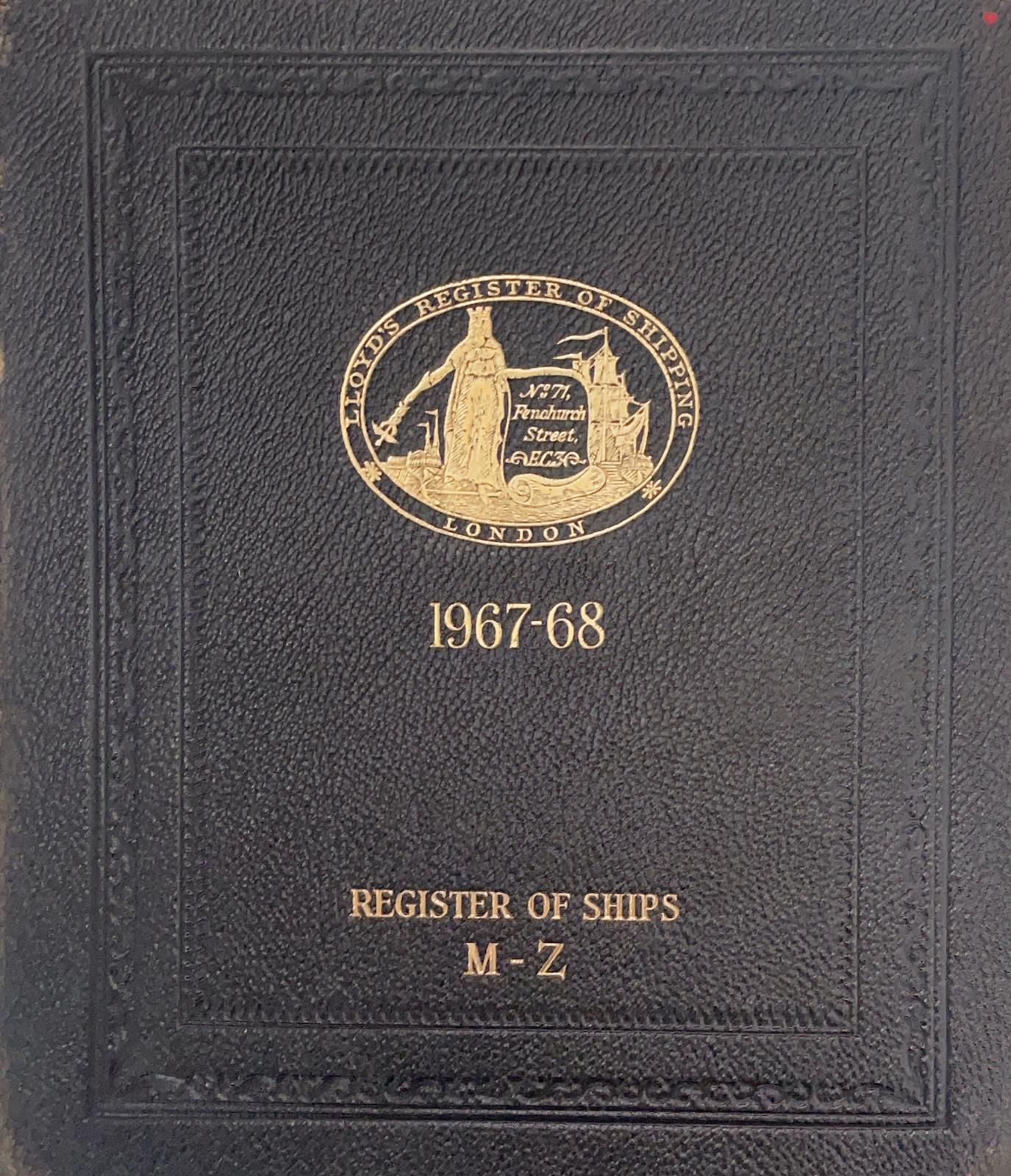 Register of ships 1967-68