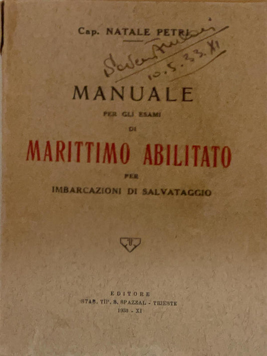 Manuale per gli esami di marittimo abilitato per imbarcazioni di salvataggio