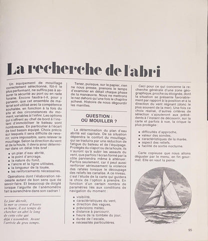 Mouillage equipement et technique