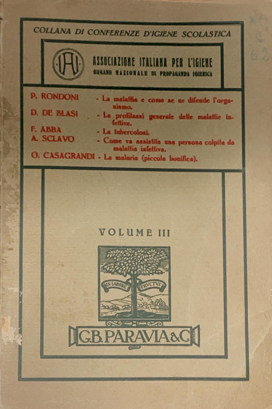 Collana di Conferenze d'igiene scolastica