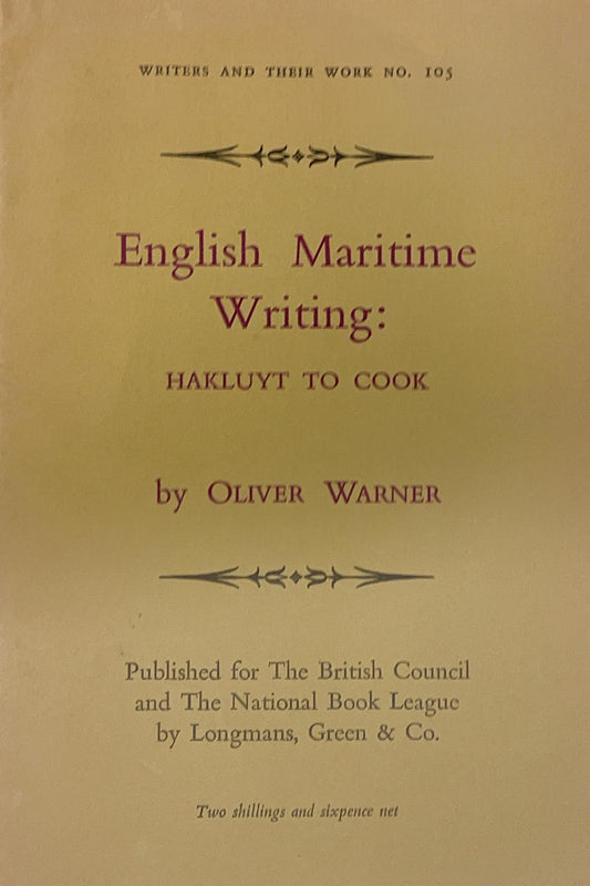 English Maritime Writing: Hakluyt to Cook