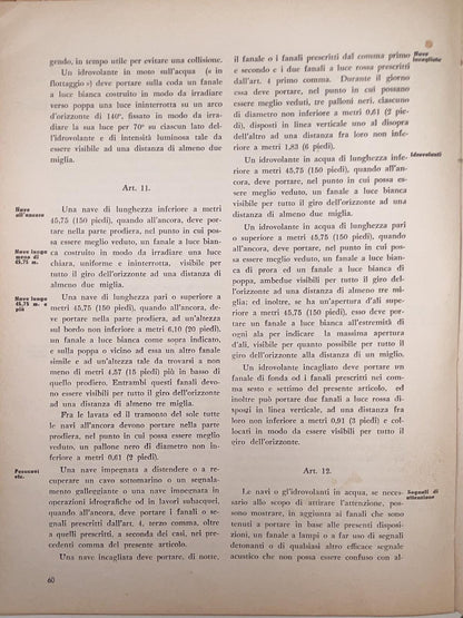 Norme sui mezzi di segnalazione (Fanali-Segnali di lontananza-Bandiere-Strumenti sonori)