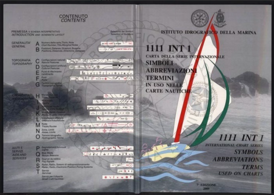 Simboli, Abbreviazioni, Termini in uso nelle carte nautiche - 1111