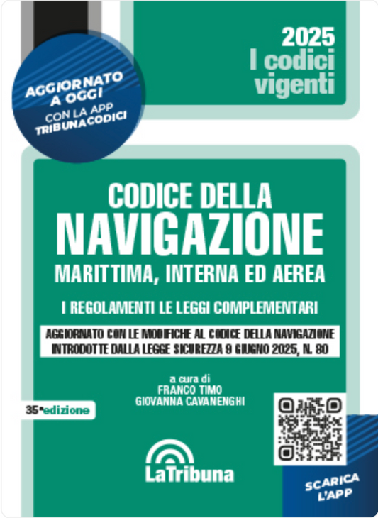 Codice della navigazione marittima ed. 2025