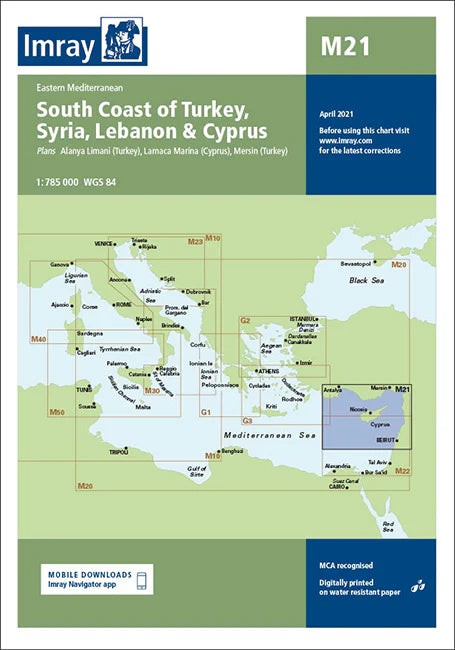 South coast of Turkey, Syria, Lebanon and Cyprus - M21