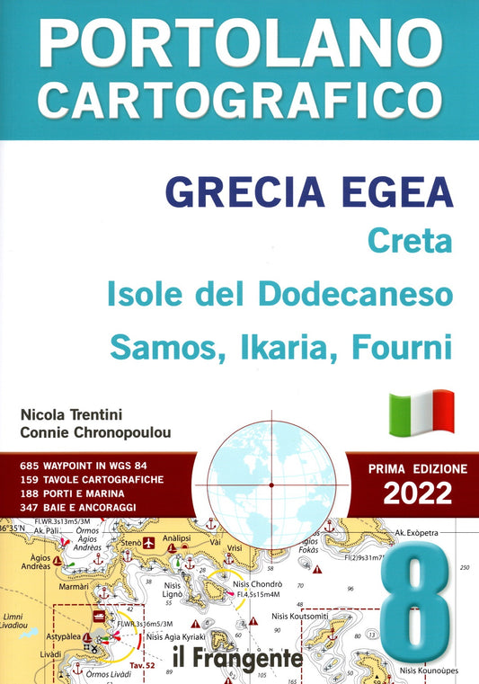 Portolano Cartografico 8 - Grecia Egea Creta dodecanneso