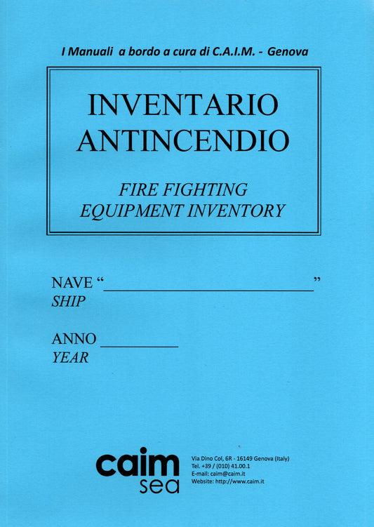 Registro inventario antincendio - fire fighting invcentory