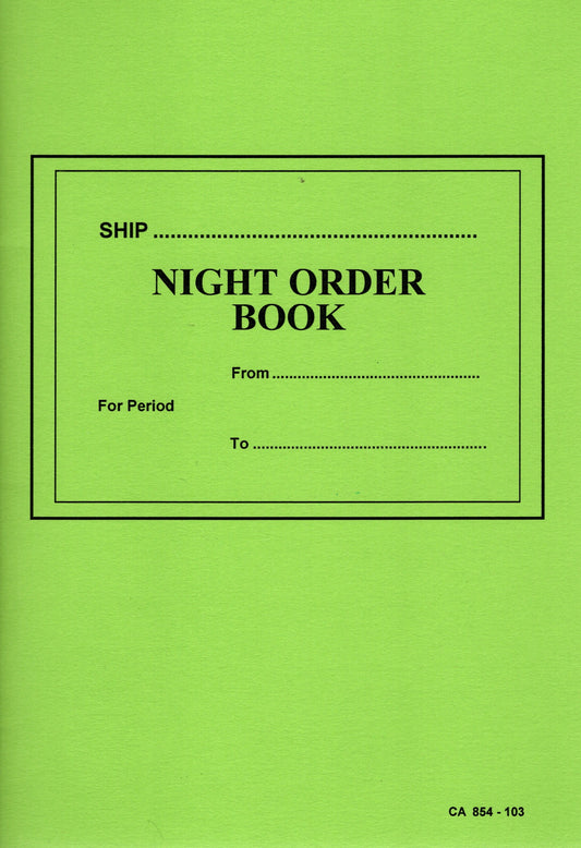 registro night order book