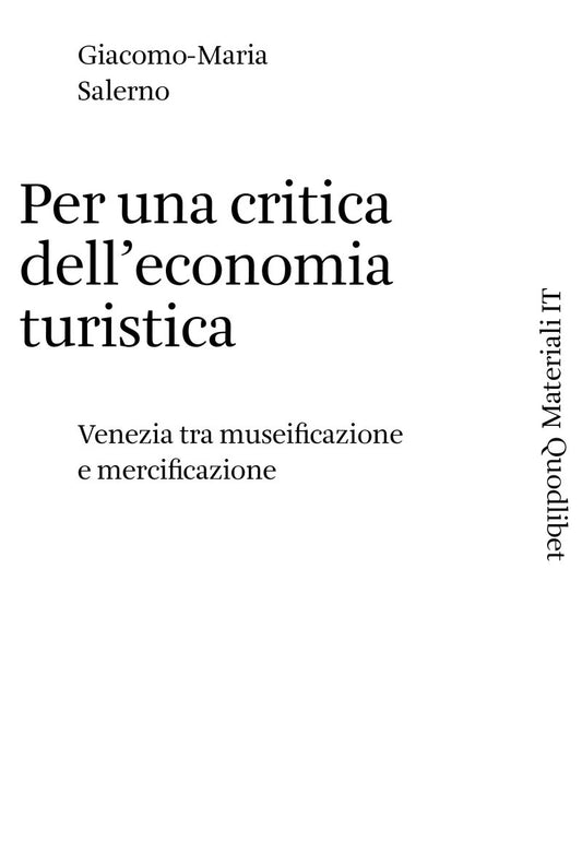 Per una critica dell'economia turistica