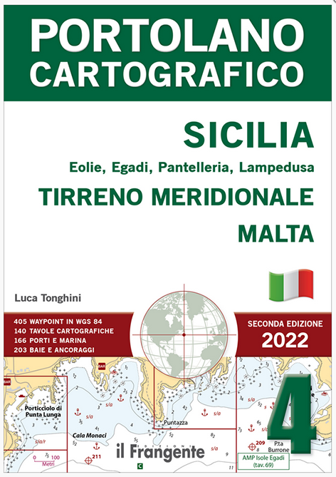 Portolano Cartografico 4 - Tirreno meridionale sicilia Canale di sicilia Malta